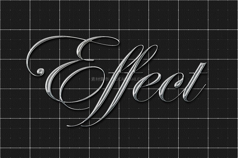 50+真实金属镀金镀铬质感PS样式 ASL PSD格式